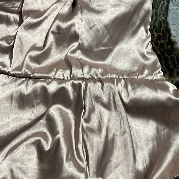 Free People large About Town Hooded faux fur leopard print coat jacket flaws - Picture 8 of 16